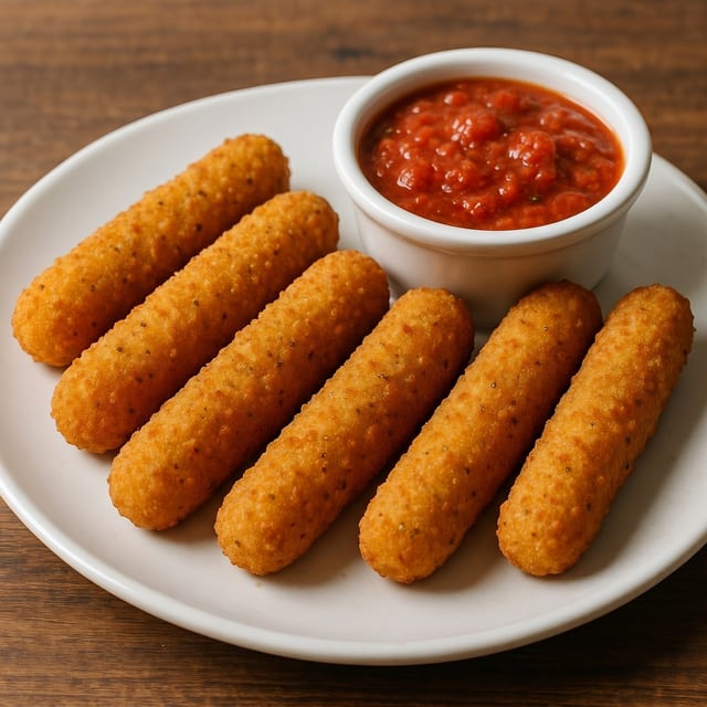 Breaded Mozzarella Sticks.