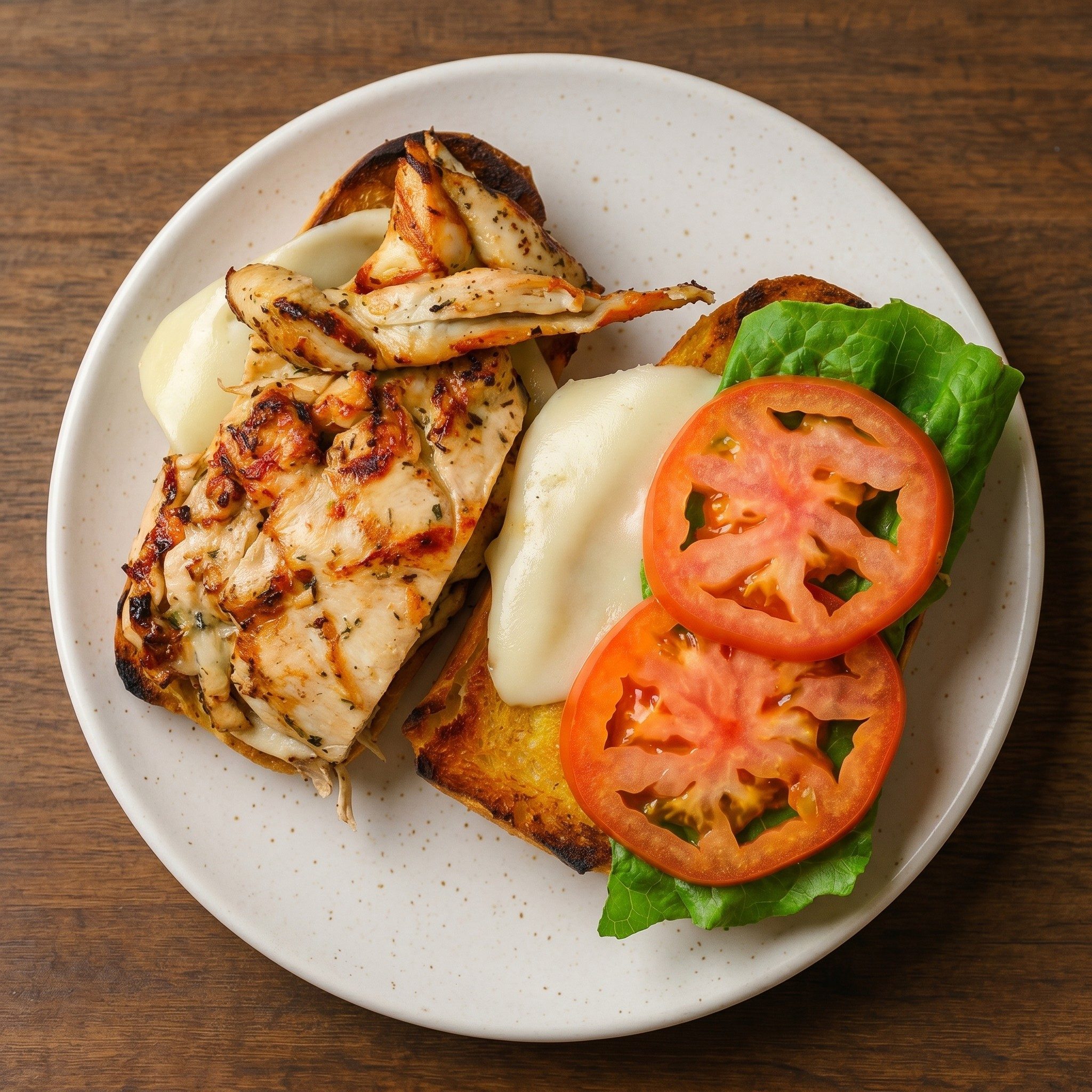 Grilled Chicken Teriyaki with Swiss on a Twist Roll Sandwich.